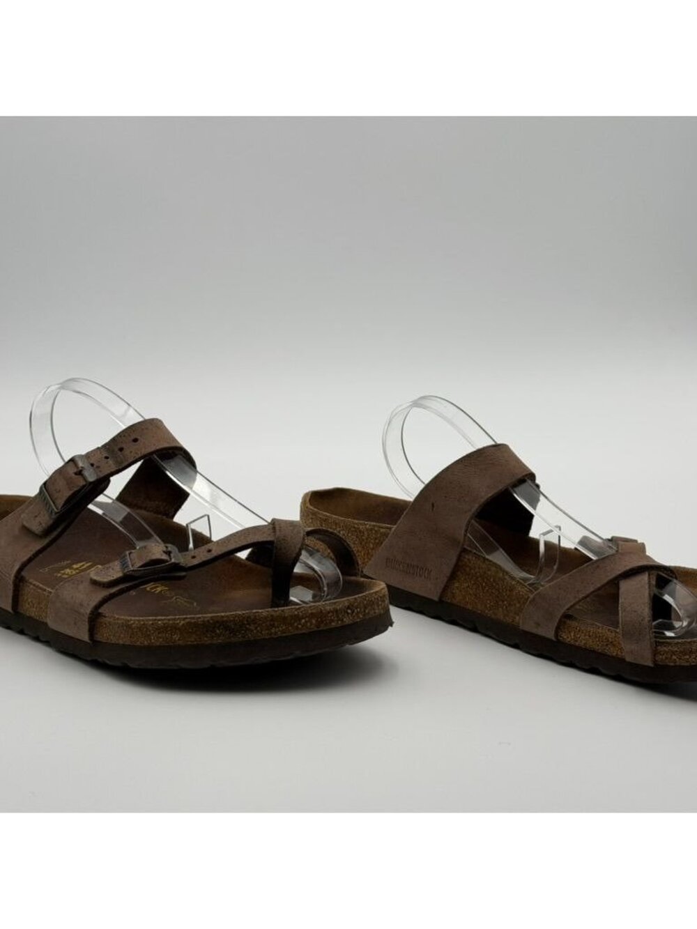 BIRKENSTOCK Mayari Sandals Womens Mens‎ 41 Brown Leather Buckle Comfort Footbed